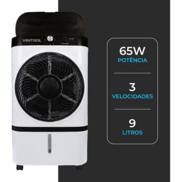 Imagem de Climatizador Evaporativo Cli09 Ventisol 9 L Gelo Filtro Colmeia Portát