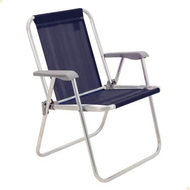 Imagem de Cadeira de Praia Tramontina Samoa Alta em Alumínio Azul 92900/006