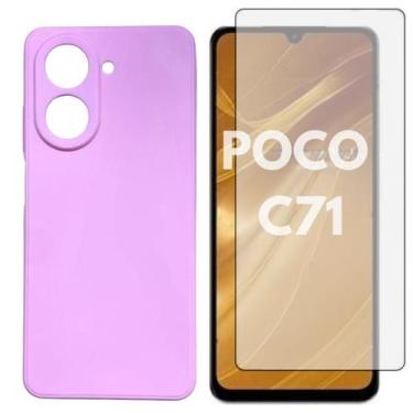 Imagem de Capa Capinha + Pelic. Vidro Compatível Para Xiaomi Poco C71 - Generica