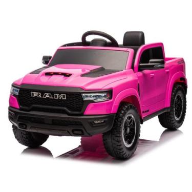 Imagem de Carrinho Elétrico Infantil 12V RAM 1500 Rosa - Unitoys