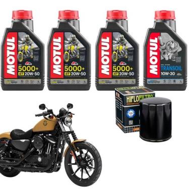 Imagem de Kit Revisão Harley Sportster 883 1200 Troca de Óleo Motor e Câmbio Mot