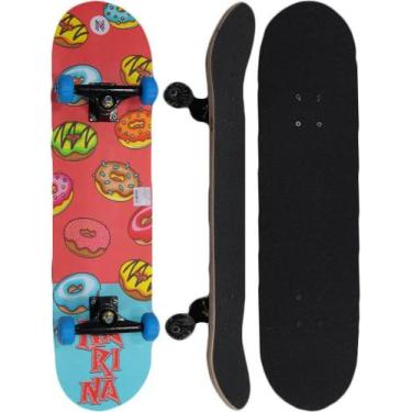 Imagem de Skate Narina Donut Iniciante Até 70kg Montado