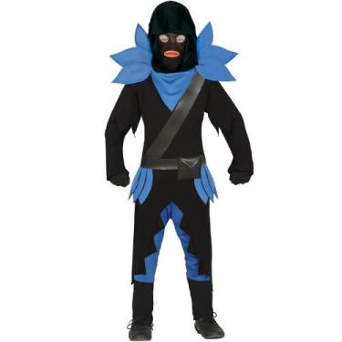 Imagem de Fantasia Ninja Infantil Preto de Luxo pra Meninos de Luxo Completa P 3