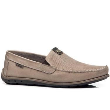 Imagem de Mocassim Driver Pegada Masculino Couro 141603, Areia, Cravo, 41