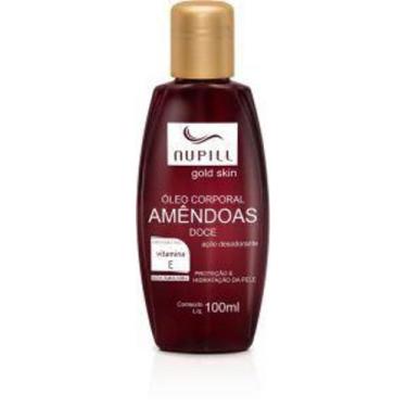 Imagem de Óleo corporal amêndoas doce vitamina e nupill gold skin 100ml