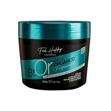Imagem de Mascara Capilar Anti Frizz BTox Orgânico Sem Formol 250gr Feel Happy