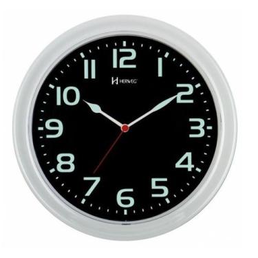 Imagem de Relógio Parede Herweg 660016 283 Branco Verde Fluorescente