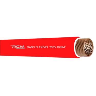 Imagem de Fio Cabo Flexível 750V 10mm Vermelho para Instalações Residenciais Comerciais e Industriais RCM Cabos Elétricos
