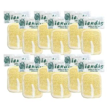 Imagem de Esponja Vegetal Higiene Corporal Dupla Face Pacote Com 12 Unidades - I