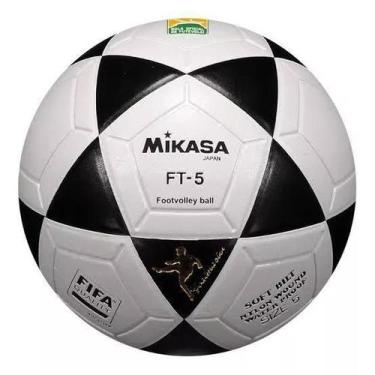 Imagem de Bola futvolei ft-5 mikasa, Preto, Branco