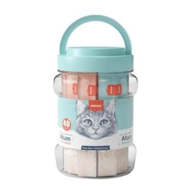 Imagem de Petisco Gatos Wanpy Creamy Pote Atum E Salmão + Atum E