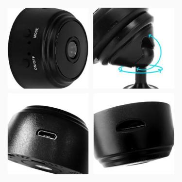 Imagem de Mini Câmera A9 WiFi Full HD 1080P com Áudio Visão Noturna Sensor de Mo