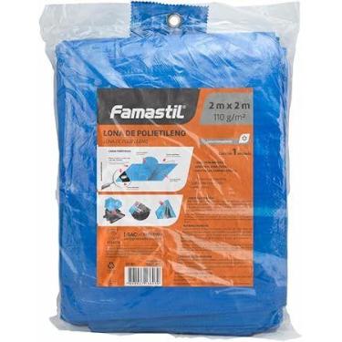 Imagem de Lona Polietileno Azul 2m x 2m 150 Micras Famastil