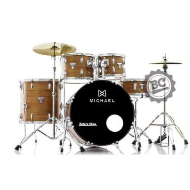Imagem de Bateria Michael Trinity Matte Mahog DMT322MMH Bumbo 22,10,12,16 c/ Fer