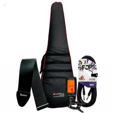 Imagem de Kit Premium Acessórios Contrabaixo Bag + Afinador + Correia + Cabo - C