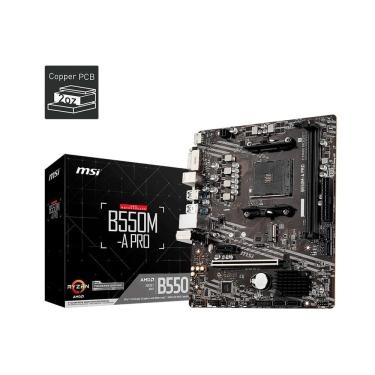 Imagem de Placa Mae MSI B550M A-PRO DDR4 Socket AM4 M-ATX VGA Dport