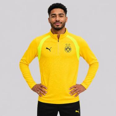 Imagem de Blusão Puma Borussia Dortmund Treino Amarelo e Preto, GG
