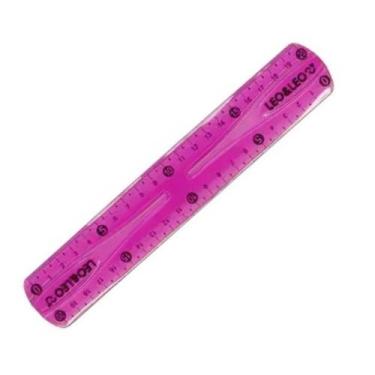 Imagem de Régua Flexível 20cm Cores Leo & Leo Cor:Rosa - LEO&LEO