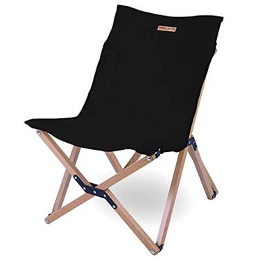 Imagem de GQYYS Cadeira de acampamento portátil, compacta, ultraleve, dobrável, com bolsa de transporte para caminhadas, praia, pesca, cadeira de madeira maciça resistente ao ar livre, suporta 120 kg