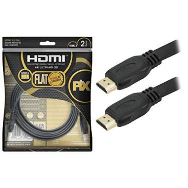 Imagem de PIX Cabo HDMI Flat 2.0 HDR 19 Pinos 4K - Polybag, 2 Metros