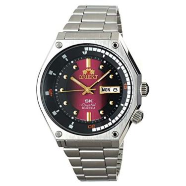 Imagem de Relógio de aço automático ORIENT Sports SK Retro 70 com mostrador vermelho RA-AA0B02R