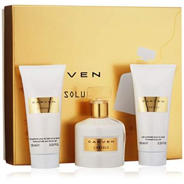 Imagem de CARVEN Labsolu De Carven para mulheres – Conjunto de presente de 3 peças 3,33 Onça Edp Spray, 3,33 Onça Leite corporal perfumado, 3,33 Onça Perf 3 Pc Gift S