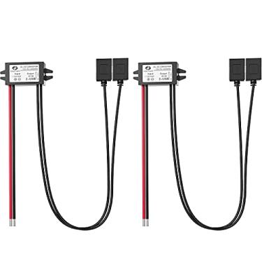 Imagem de Tecreddy Pacote com 2 unidades de 12 V 24 V CC para Dual 5 V USB Conversor DC Módulo Step-Down Buck