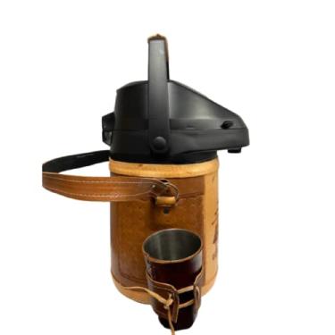 Imagem de Garrafa Térmica 2,5l inox - Revestida em couro