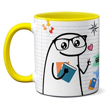Imagem de Caneca Professor De Geografia Prova Fácil Pra Quem Estudou (Amarela)