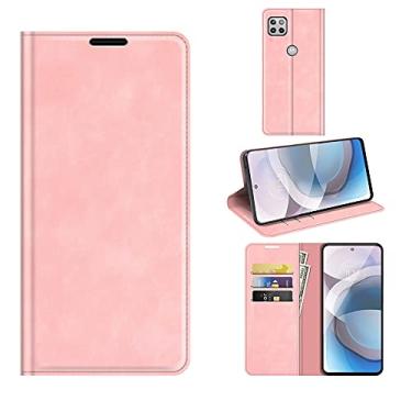 Imagem de YUNCHAO Caixa de telefone Para Motorola Moto One 5G ACE Retro-Skin Business Magnetic Leation Case com titular e slots de cartão e carteira capa para celular