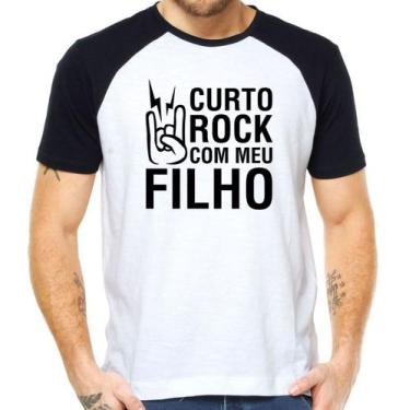 Imagem de Kit 2 Camisetas Curto Rock Com Meu Filho Dia Dos Pais - Mago Das Camis