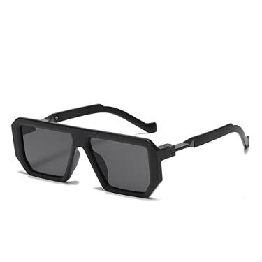 Imagem de Óculos de sol quadrados retrô moda moda tiro de rua masculino e feminino personalidade óculos de sol versáteis, 5, tamanho único