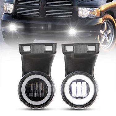 Imagem de Luzes de neblina LED Dodge Ram da BUNKER INDUST com conjunto de luzes de corrida diurnasBUNKER INDUST F-RAM-LED1-FRD*2