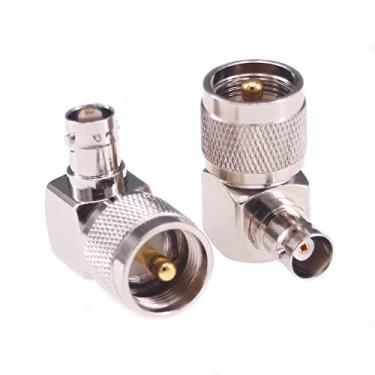 Imagem de RFaha 2 peças PL259 para BNC Conector adaptador coaxial RF macho UHF PL-259 para BNC fêmea RF coaxial (F103-2), niquelado