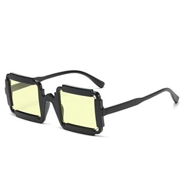 Imagem de Óculos de sol quadrado design de luxo steampunk masculino pequeno oco óculos de sol feminino sombras uv400 óculos gafas de sol, 5, tamanho único