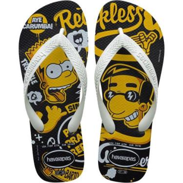 Imagem de Chinelo Havaianas Licenciado Simpsons 43/4 Preto - Taiwan Collection