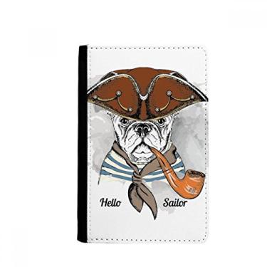 Imagem de Adorável roupa de cachorro ilustração aquarela porta-passaporte notas, bolsa de cartão, Multicolorido.