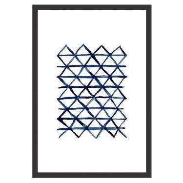 Imagem de Quadro Decorativo Risco I Preto E Azul - Kapos