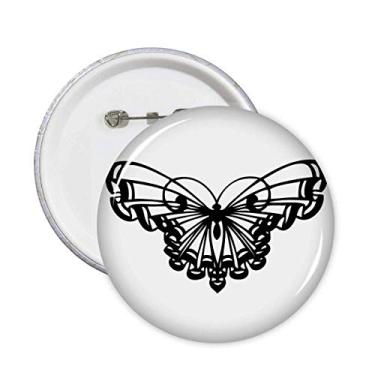 Imagem de Borboleta com babado, alfinetes de asa de botão, emblema, acessório, decoração, 5 peças