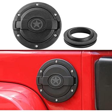 Imagem de Hoolcar Tampa de tanque de gasolina para tampa de combustível JK Gas Cap para Jeep Wrangler JK e Unlimited 2007-2017 Sport Rubicon Sahara