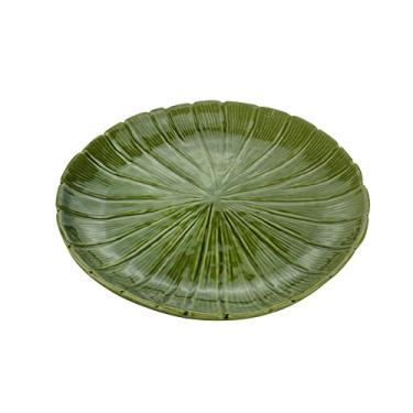 Imagem de FOLHA LEAF BANANA DE CERÂMICA DECORATIVA 24,5x24,5x3CM VERDE