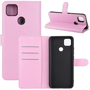 Imagem de Capa Capinha Carteira 360 Para Xioami Redmi 9C com Tela de 6.53" polegadas - Case Couro Flip Wallet Anti Impacto - Danet (Rosa)