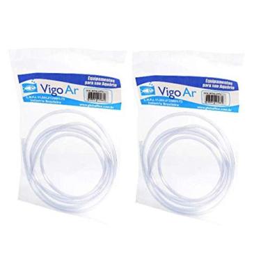 Imagem de Vigoar, Kit com 2 pacotes Mangueira cristal para uso em sistemas de aeração de aquários VigoAr 2 Metros cada