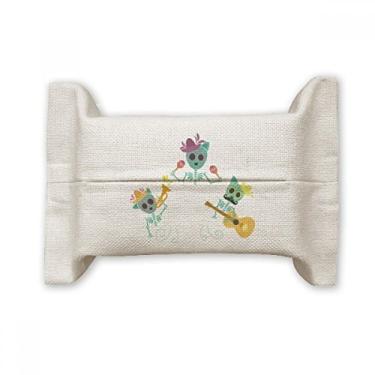 Imagem de Bolsa de linho de algodão com suporte para cobertura de papel para lenços faciais do México