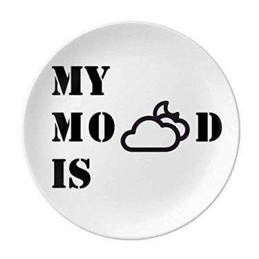 Imagem de Dark Mood Prato decorativo de porcelana Salver Prato de jantar