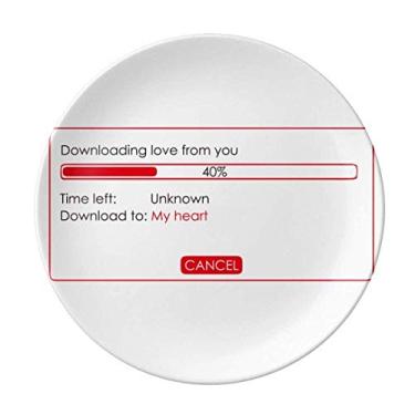 Imagem de Prato decorativo para download do seu amor de porcelana Salver da Programmer
