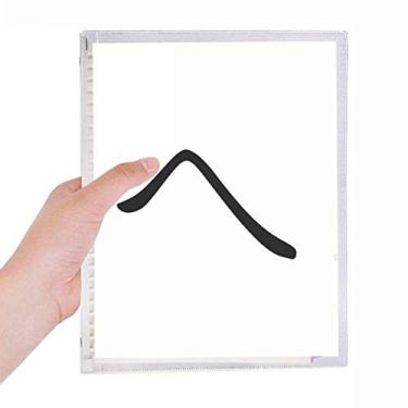 Imagem de Caderno de folhas soltas com personagens japoneses Hiragana e diário recarregável