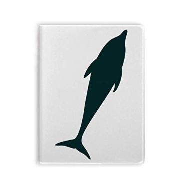 Imagem de Diário de capa macia para caderno de golfinhos Blue Ocean Docile Streamline