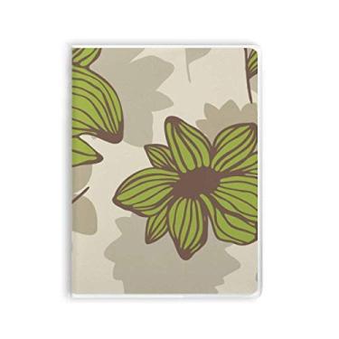 Imagem de Caderno de tinta de planta verde marrom capa de goma Diário capa macia