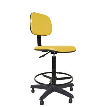 Imagem de Cadeira Caixa Alta Secretária - Balcão - Portaria - Recepção Corao Amarelo